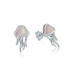 Mother of Pearl Moon Jellyfish Earrings Earrings Island by Koa Nani 