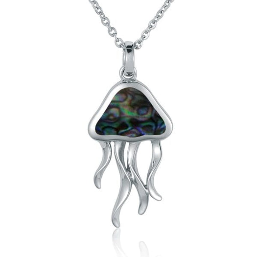 Mother of Pearl Moon Jellyfish Pendant Pendant Island by Koa Nani Black 