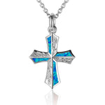 Opal Engraved Cross Pendant Pendant Island by Koa Nani 