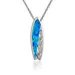 Opal Engraved Surfboard Pendant Pendant Island by Koa Nani 