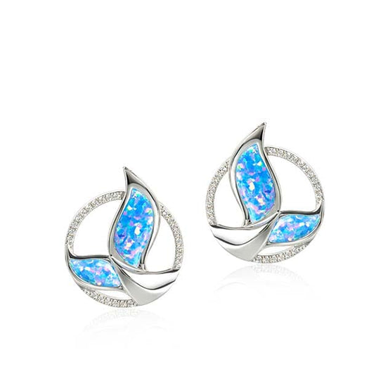 Opal Infinity Whale Tail Earrings Earrings Island by Koa Nani 