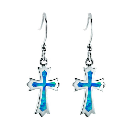 Opal Regal Cross Hook Earrings Earrings Island by Koa Nani 