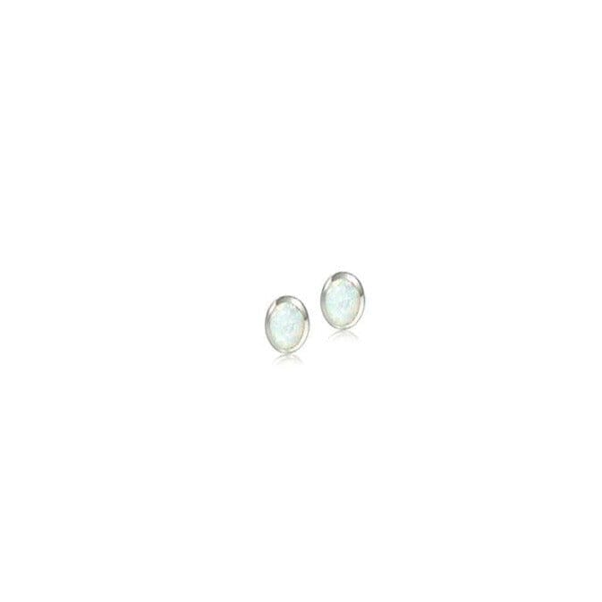 Opalite Statement Stud Earrings Earrings Island by Koa Nani 5mm White 