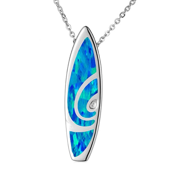 Opal Surfboard Pendant Pendant Island by Koa Nani Large 