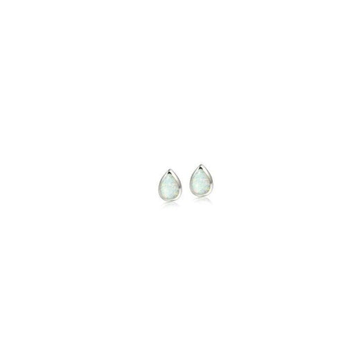 Opalite Teardrop Stud Earrings Earrings Island by Koa Nani 5mm White 