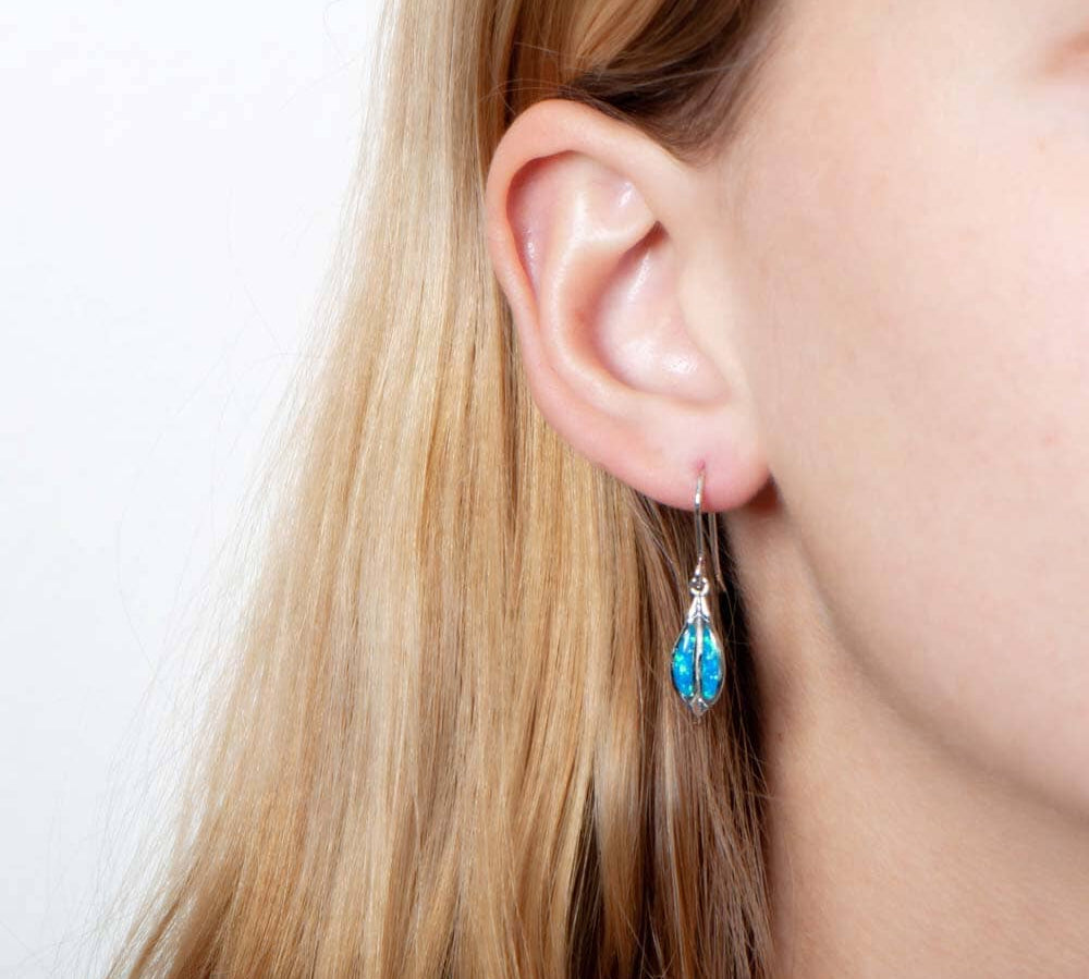 Opal Ti Leaf Earrings Earrings Island by Koa Nani 