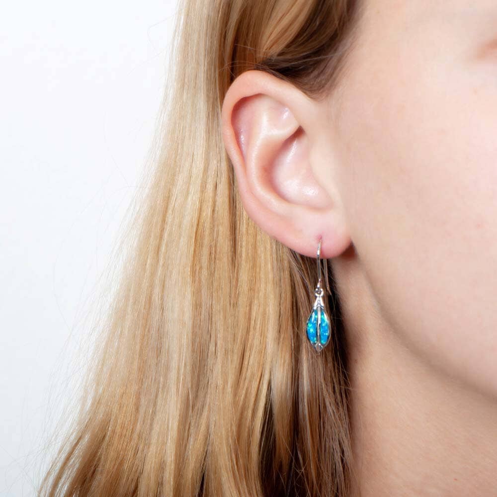 Opal Ti Leaf Earrings Earrings Island by Koa Nani 