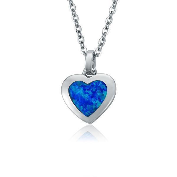 The picture shows a 925 sterling silver opalite heart pendant.