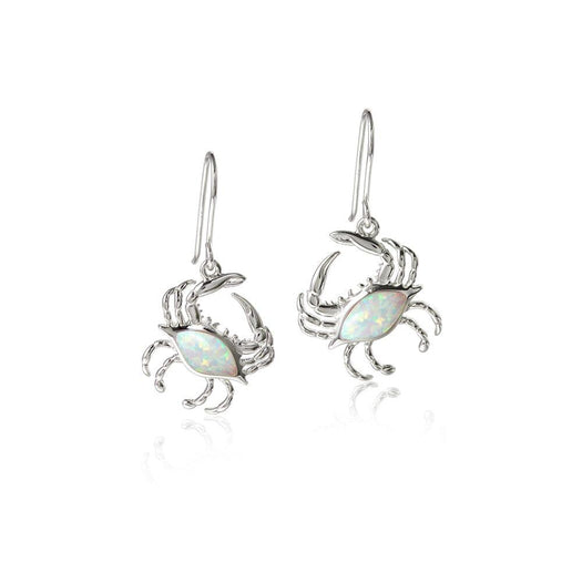 Opalite Blue Crab Earrings Earrings Island by Koa Nani White 