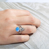 Opalite Button Jellyfish Ring Ring Island by Koa Nani 