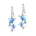 The picture shows a pair of 925 sterling silver opalite two dolphin earrings.