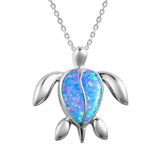The picture shows a 925 sterling silver opalite sea turtle pendant.