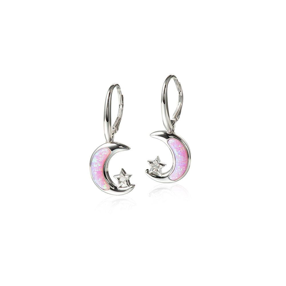Opalite Moon & Star Earrings Earrings Island by Koa Nani Pink 