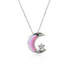 Opalite Moon & Star Pendant Pendant Island by Koa Nani Pink 