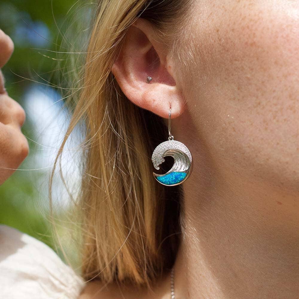 Opalite Ocean Wave Earrings Earrings Island by Koa Nani 