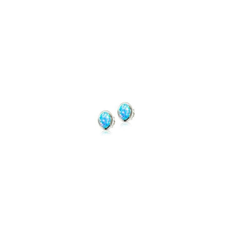Opalite Statement Stud Earrings Earrings Island by Koa Nani 5mm Blue 