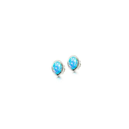 Opalite Statement Stud Earrings Earrings Island by Koa Nani 6mm Blue 