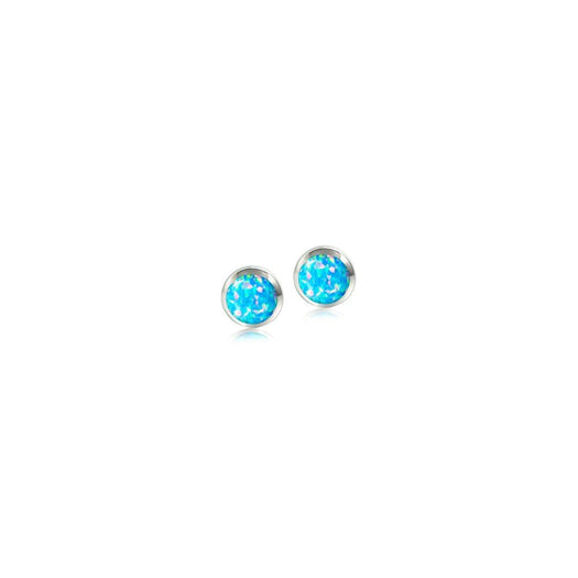 Opalite Stud Earrings Earrings Island by Koa Nani 9mm Blue 