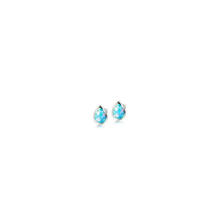 Opalite Teardrop Stud Earrings Earrings Island by Koa Nani 5mm Blue 