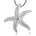 The picture shows a 14K white gold starfish pendant with diamonds.