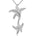 The picture shows a 14K white gold double starfish dangle pendant with diamonds.