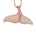 The picture shows a 14K rose gold pavé diamond whale tail pendant.