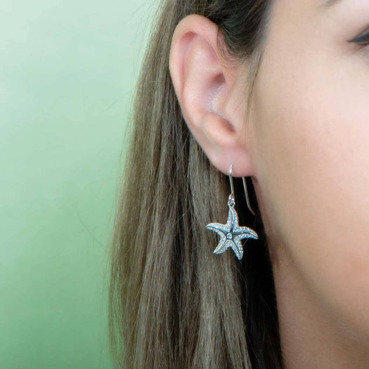 Pavé Hau'oli Starfish Earrings Earrings Island by Koa Nani 