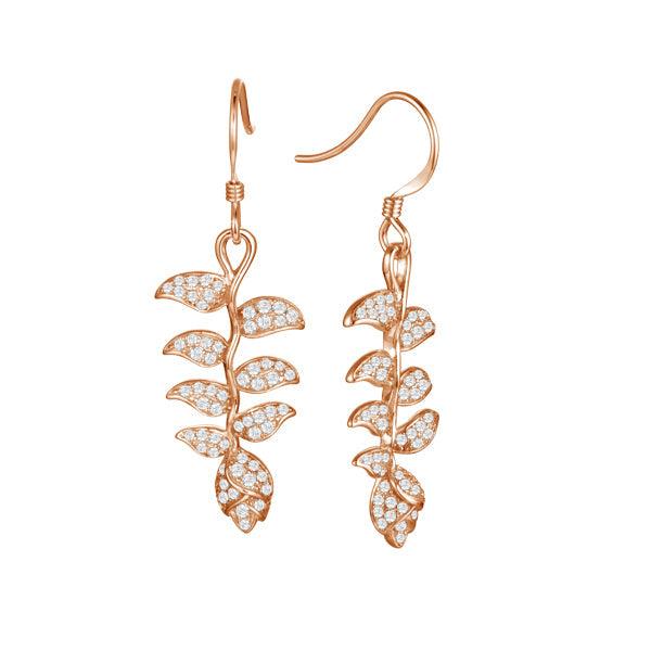 Pavé Heliconia Earrings Earrings Island by Koa Nani Rose Gold 