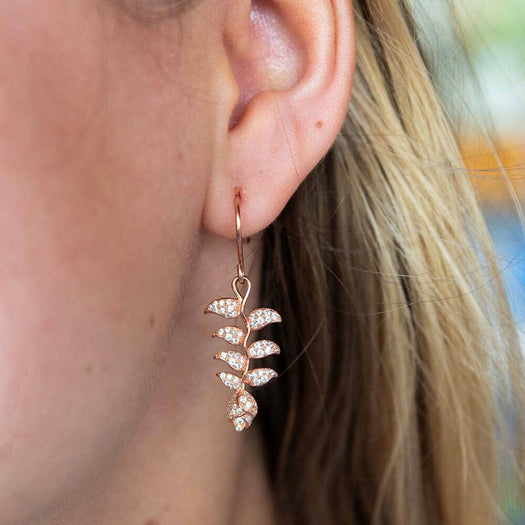 Pavé Heliconia Earrings Earrings Island by Koa Nani 