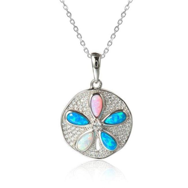 Pavé Opal Sand Dollar Pendant Pendant Island by Koa Nani 