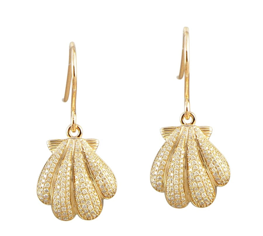 Pavé Oyster Shell Earrings Earrings Island by Koa Nani 