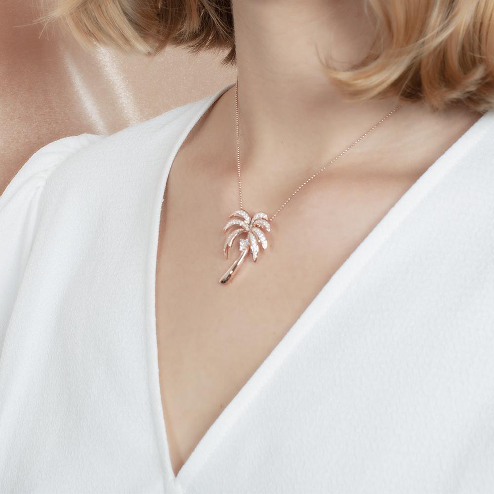 Diamond Palm Tree Necklace – Hannoush Jewelers | Silva Family Franchises