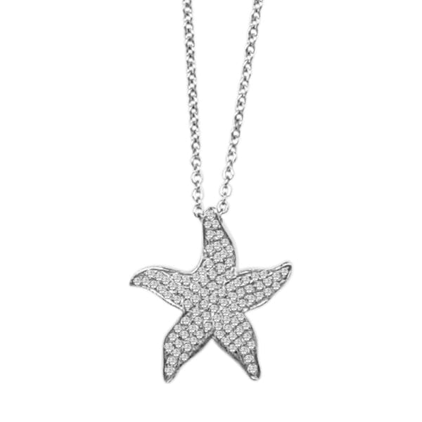 Pavé Starfish Pendant Pendant Island by Koa Nani White Gold 