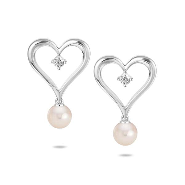 Pearl Heart Earrings Earrings Island by Koa Nani Freshwater Pearl 