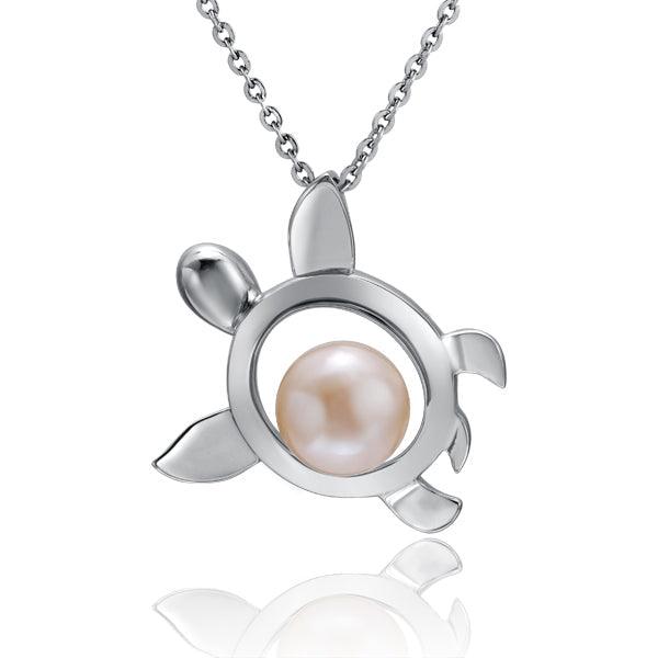 Pearl Honu Pendant Pendant Island by Koa Nani Akoya Pearl 