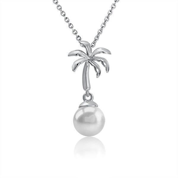Pearl Palm Tree Pendant Pendant Island by Koa Nani Freshwater Pearl 
