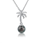 Pearl Palm Tree Pendant Pendant Island by Koa Nani Tahitian Pearl 