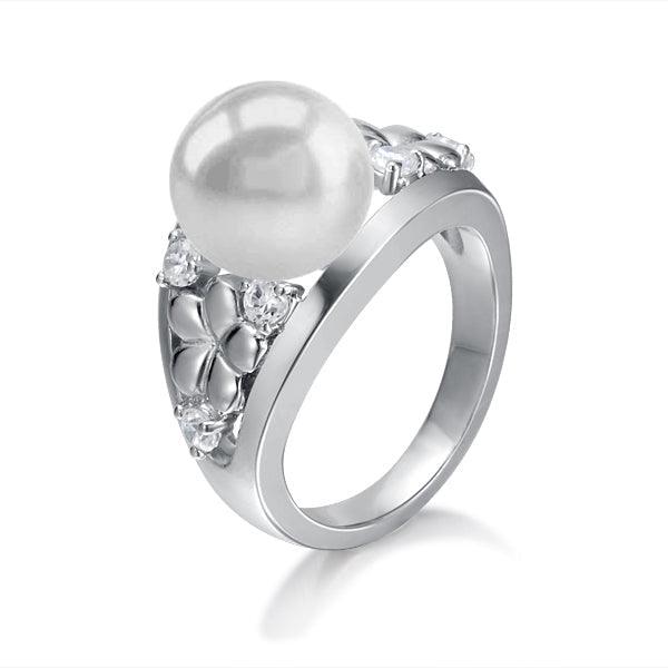 Pearl Plumeria Ring Ring Island by Koa Nani 5.0 Freshwater Pearl 