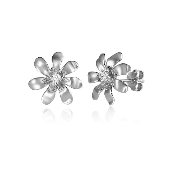 Tiare Flower Stud Earrings Earrings Island by Koa Nani Large 