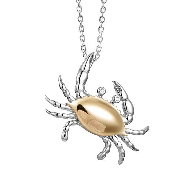 Two-Tone Blue Crab Pendant Pendant Island by Koa Nani 