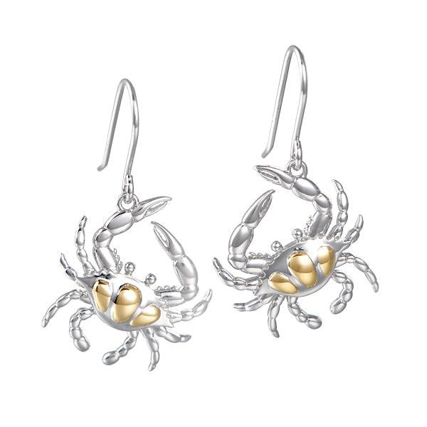 Two-Tone Dungeness Crab Earrings Earrings Island by Koa Nani 