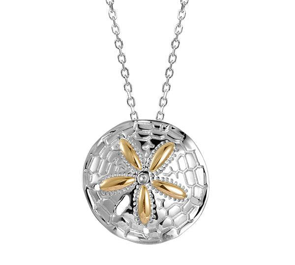 Two-Tone Living Sand Dollar Pendant Pendant Island by Koa Nani 