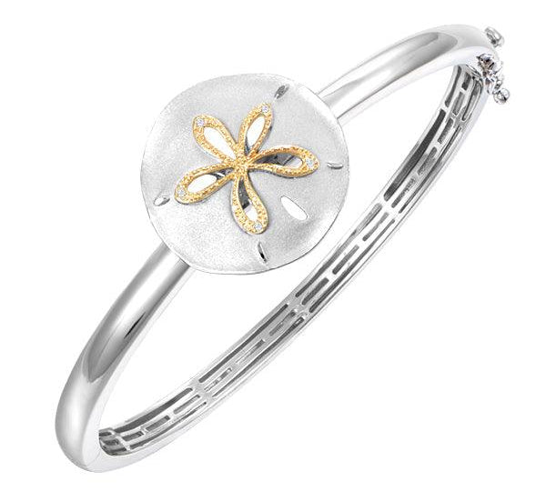 Two-Tone Ocean Isle Sand Dollar Bangle Bangle Island by Koa Nani 