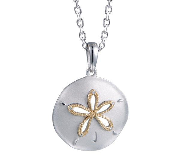 Two-Tone Ocean Isle Sand Dollar Pendant Pendant Island by Koa Nani 