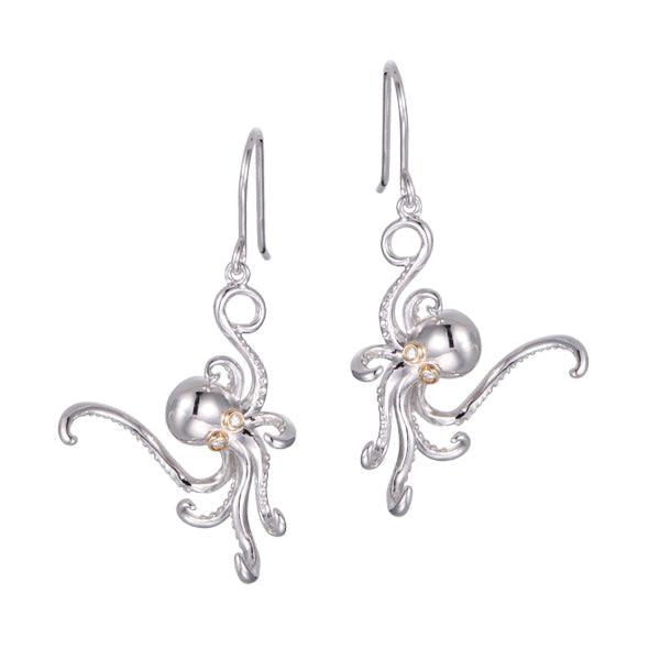 Two-Tone Octopus Earrings Earrings Island by Koa Nani 