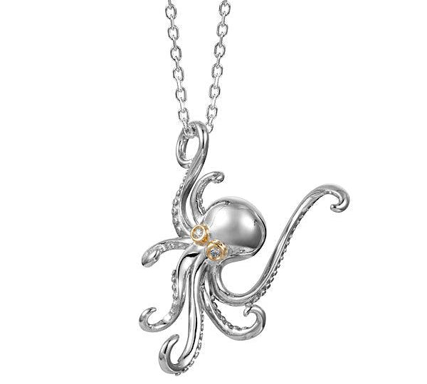 Two-Tone Octopus Pendant Pendant Island by Koa Nani 