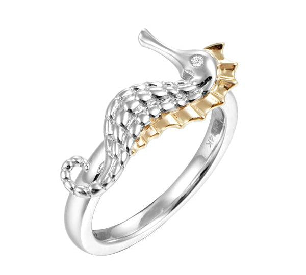 Two-Tone Reef Seahorse Ring Rings Island by Koa Nani 5.0 