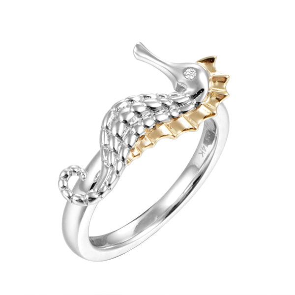 Two-Tone Reef Seahorse Ring Rings Island by Koa Nani 5.0 