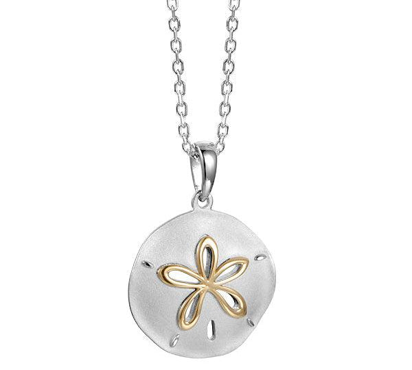 Two-Tone Sand Dollar Pendant Pendant Island by Koa Nani 