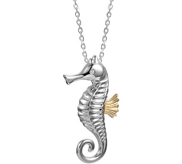 Two-Tone Seahorse Pendant Pendant Island by Koa Nani 